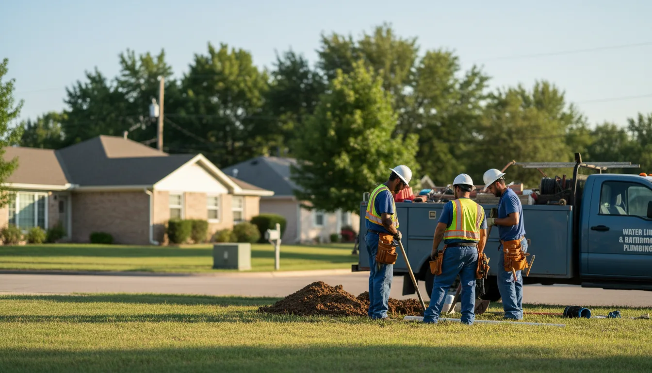 Residential water line and bathroom plumbing service in Mcarthur, OH